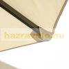 Double parasol oval shape with extra large base 460x270x240 cm in beige color 