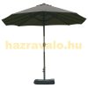 Double parasol oval shape with extra large base 460x270x240 cm in gray color 