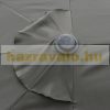 Double parasol oval shape with extra large base 460x270x240 cm in gray color 