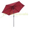 Tiltable parasol with manual crank Ø2.6x2.35 m red parasol shade