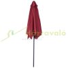 Tiltable parasol with manual crank Ø2.6x2.35 m red parasol shade