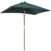 Tiltable parasol 200x150x235 cm green parasol shade for garden, terrace, beach