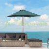 Tiltable parasol 200x150x235 cm green parasol shade for garden, terrace, beach