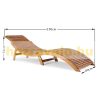 Sunbed 2 ergonomic garden deckchairs made of acacia wood for sauna or spa