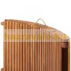 Sunbed 2 ergonomic garden deckchairs made of acacia wood for sauna or spa