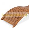 Sunbed 2 ergonomic garden deckchairs made of acacia wood for sauna or spa