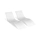 Napozóágyak, 2 db, medencefotel és napozóágy, nyugágyak 1800 x 600 x 560 mm, 200 kg terhelhetőség, PE fehérből, medence nyugágy, medence napozószék