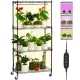 4 szintes növényállvány beépített növénylámpával 45W növénynevelő polc 60x35x126,5 cm növénylámpa polc