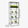 DIY növényállvány LED növénylámpával 75x35x180 cm állítható, gurulós növénynevelő állvány 192W világítással