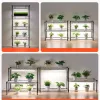 DIY növényállvány LED növénylámpával 75x35x180 cm állítható, gurulós növénynevelő állvány 192W világítással
