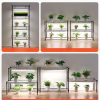 DIY növényállvány LED növénylámpával 75x35x180 cm állítható, gurulós növénynevelő állvány 192W világítással