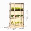 Növényállvány LED növénylámpával és mini üvegházzal 90x35x150 cm 4 szintes növénynevelő állvány időzítővel