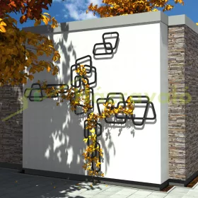Növényfuttató design fali futtató rács 55x42 cm design rács