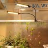 100W flexibilis csíptethető növény lámpa üvegház világítás ÁLLÍTHATÓ NAPFÉNY jellegű fénnyel 210 LED-es dupla fejű asztali lámpa 2 x 50W