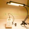100W flexibilis csíptethető növény lámpa üvegház világítás ÁLLÍTHATÓ NAPFÉNY jellegű fénnyel 210 LED-es dupla fejű asztali lámpa 2 x 50W