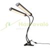 100W flexibilis csíptethető növény lámpa üvegház világítás ÁLLÍTHATÓ NAPFÉNY jellegű fénnyel 210 LED-es dupla fejű asztali lámpa 2 x 50W
