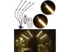 Greenhouse lighting, plant lamp with 4 lamps, 14W full-spectrum LED, 360° adjustment, with USB connector