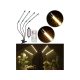 Üvegház világítás növénylámpa 4 lámpatesttel 14W teljes spektrumú (hideg fehér) LED 360°-os állíthatóság, USB csatlakozóval