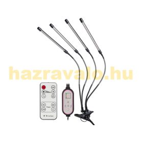 Üvegház világítás növénylámpa 4 lámpatesttel 14W teljes spektrumú LED 360°-os állíthatóság, USB csat