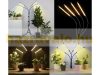 Greenhouse lighting, plant lamp with 4 lamps, 14W full-spectrum LED, 360° adjustment, with USB connector