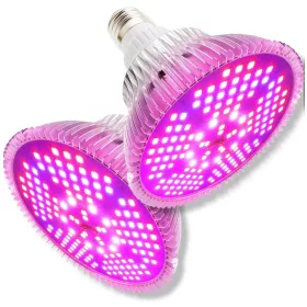   2 db 100W E27 Üvegház világítás Növénylámpa növény nevelő LED 200W E27 foglalattal