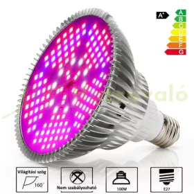   2 db 100W E27 Üvegház világítás Növénylámpa növény nevelő LED 200W E27 foglalattal