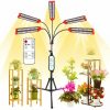 200W plant lamp with flexible 10-head tripod stand greenhouse lighting with sunlight type floor lamp 5x40W