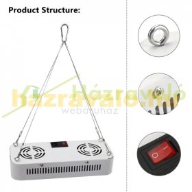   2 darab 300W Növény lámpa Üvegház világítás Virág nevelő LED fény UV és IR leddel + biztonsági szemüveg