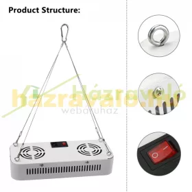   2 darab 300W Növény lámpa Üvegház világítás Virág nevelő LED fény UV és IR leddel + biztonsági szemüveg