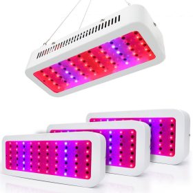   4 db 300W Növény lámpa Üvegház világítás Virág nevelő LED fény 1200W UV és IR leddel