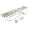  60W plant lighting fluorescent lamp 120 cm long 3x3 piece set, foldable plant growing LED lamp with switch