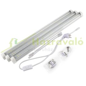   60W növényvilágító fénycső 3 db 120 cm hosszú,toldható növénynevelő LED lámpa kapcsolóval 