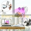 60W flexible clip-on full-spectrum plant growing lamp 40 LED double-headed table lamp 2x30W