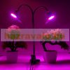 60W flexibilis csíptethető full spektrumu növénynevelő lámpa 40 LED-es dupla fejű asztali lámpa ,2x