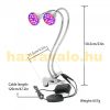 60W flexible clip-on full-spectrum plant growing lamp 40 LED double-headed table lamp 2x30W