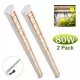 80W növényvilágító fénycső 2 darab 52 cm hosszú, növénynevelő lámpa adapterrel.