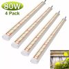 80W plant lighting fluorescent lamp 4 pieces 52 cm long, plant growing lamp with adapter.