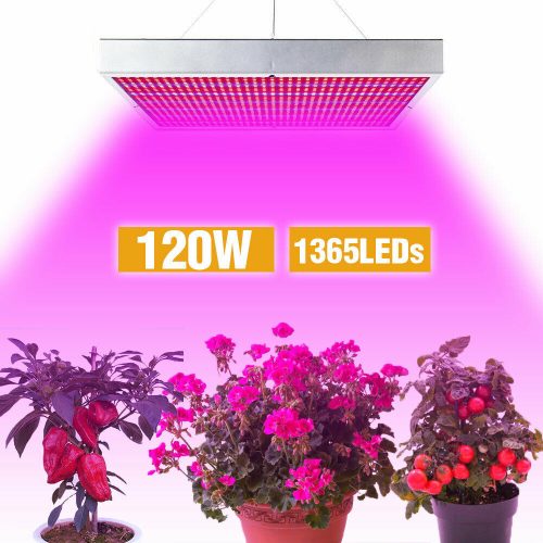 120W Növény lámpa Virág nevelő LED fény Ledes fényforrás 31,5x31,5x3,5 cm melegház világítás, növény