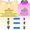 150W Plant lamp set of 2, Greenhouse lighting with SUNLIGHT-like light Flower grower 414 LED light with UV and IR LED with E27 socket