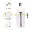 150W Plant lamp set of 2, Greenhouse lighting with SUNLIGHT-like light Flower grower 414 LED light with UV and IR LED with E27 socket