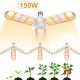 150W Plant lamp set of 4, Greenhouse lighting with SUNLIGHT-like light Flower grower 414 LED light with UV and IR led with E27 socket