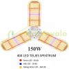 150W Növény lámpa  4 darabos szett, Üvegház világítás NAPFÉNY jellegű fénnyel Virág nevelő 414 LED fény UV és IR leddel E27 foglalattal