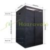 Indoor tent for plant growing lamp with reflective film 120x120x200cm