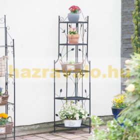   Virágtartó állvány sarokpolc növénytartó 5 polccal összecsukható