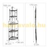 Flower stand, corner shelf, plant holder, foldable with 5 shelves
