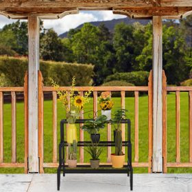 Virágtartó lépcsőzetes kültéri vagy beltéri tartó növénytartó állvány polc 