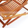 Sunbed acacia wood lounger 152x70x74 cm folding sunbed with cushion garden chair