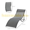 Sunbed folding garden aluminum lounger 165x61x63 cm set of 2