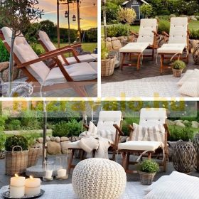   Napozóágy összecsukható akácfa nyugágy 169x54x95 cm állítható háttámlával kerti szék