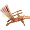 Sunbed folding acacia wood lounger 169x54x95 cm with adjustable backrest garden chair